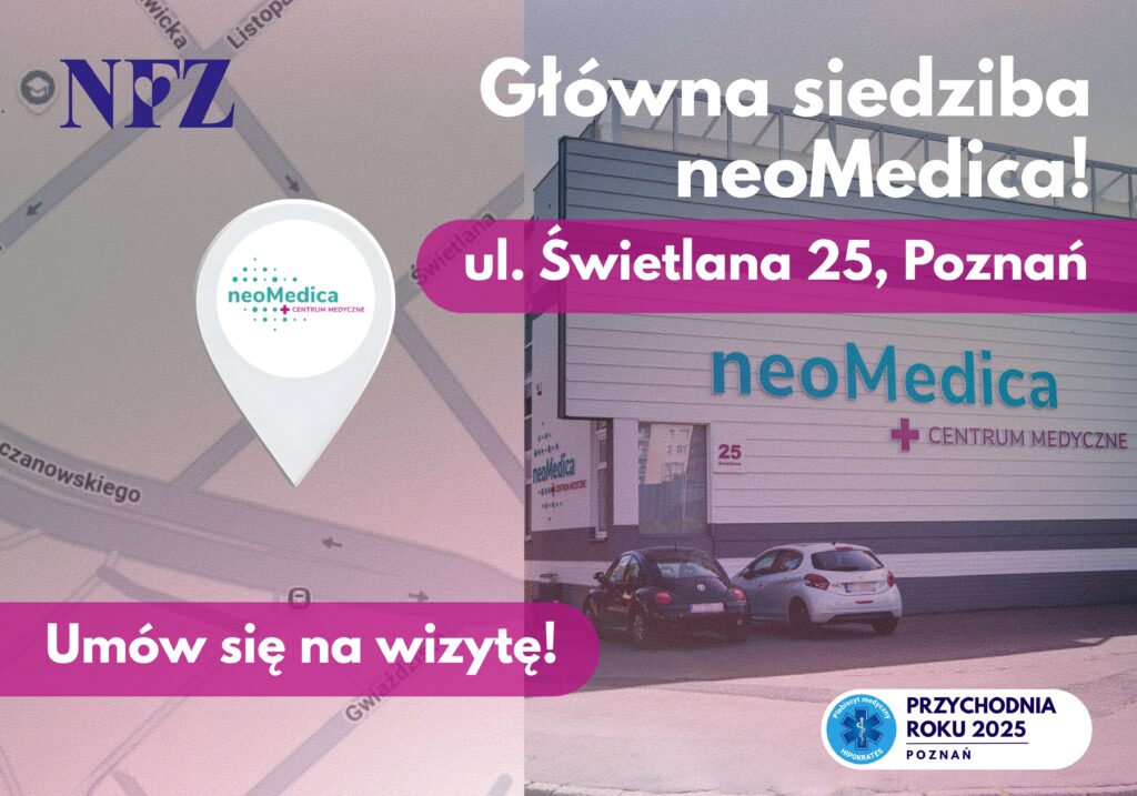 Główna siedziba Centrum Medycznego neoMedica przy ul. Świetlana 25 w Poznaniu.